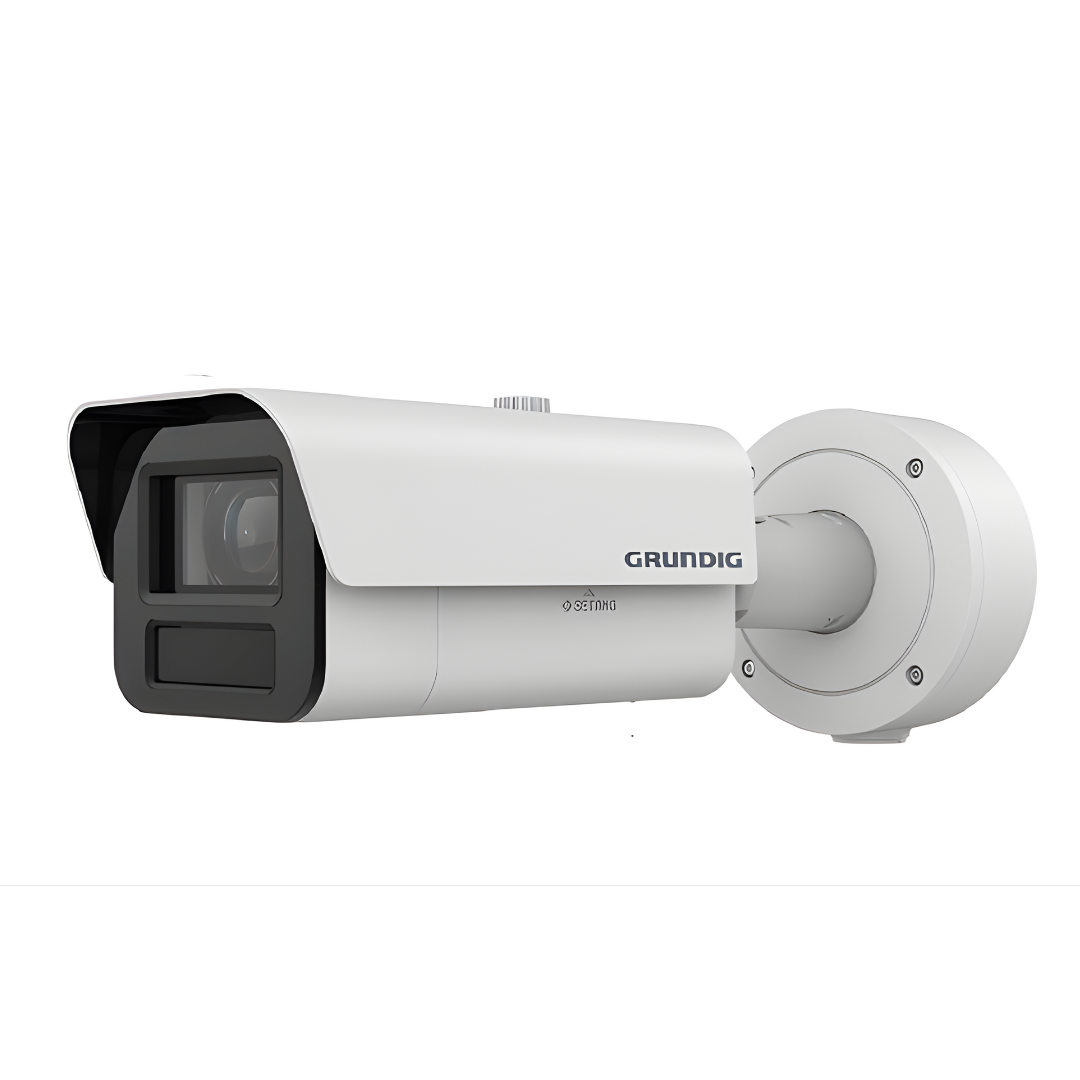 GD-CI-CT4537T – Produktfoto einer 4 MP Bullet IP-Kamera (4,7–118 mm Motor-Zoom, ICR, IR, LED, WDR) vor weißem Hintergrund.