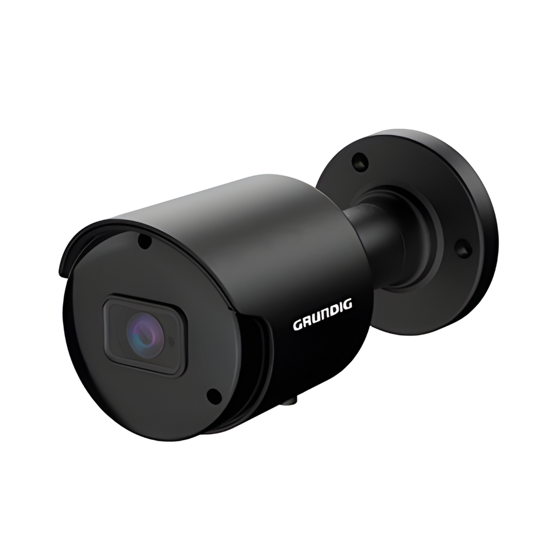 GU-CI-AC8616T – Produktfoto einer 8 MP Bullet IP-Kamera (3,6 mm Objektiv, ICR, IR-LED, dWDR) vor weißem Hintergrund.
